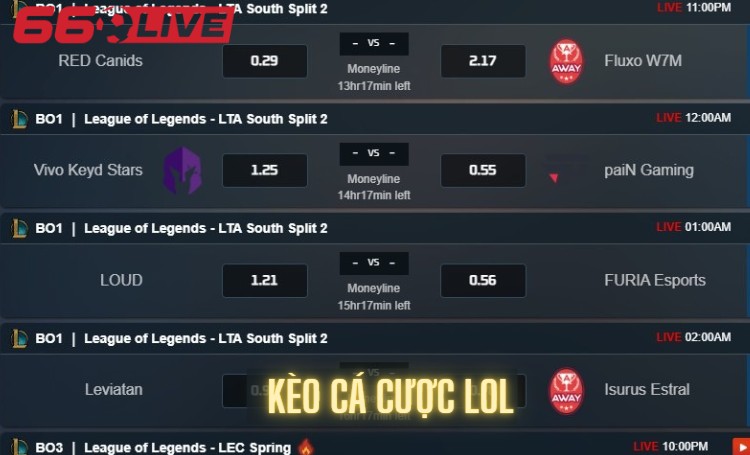 Cách bắt kèo cá cược LOL không thua dân chuyên